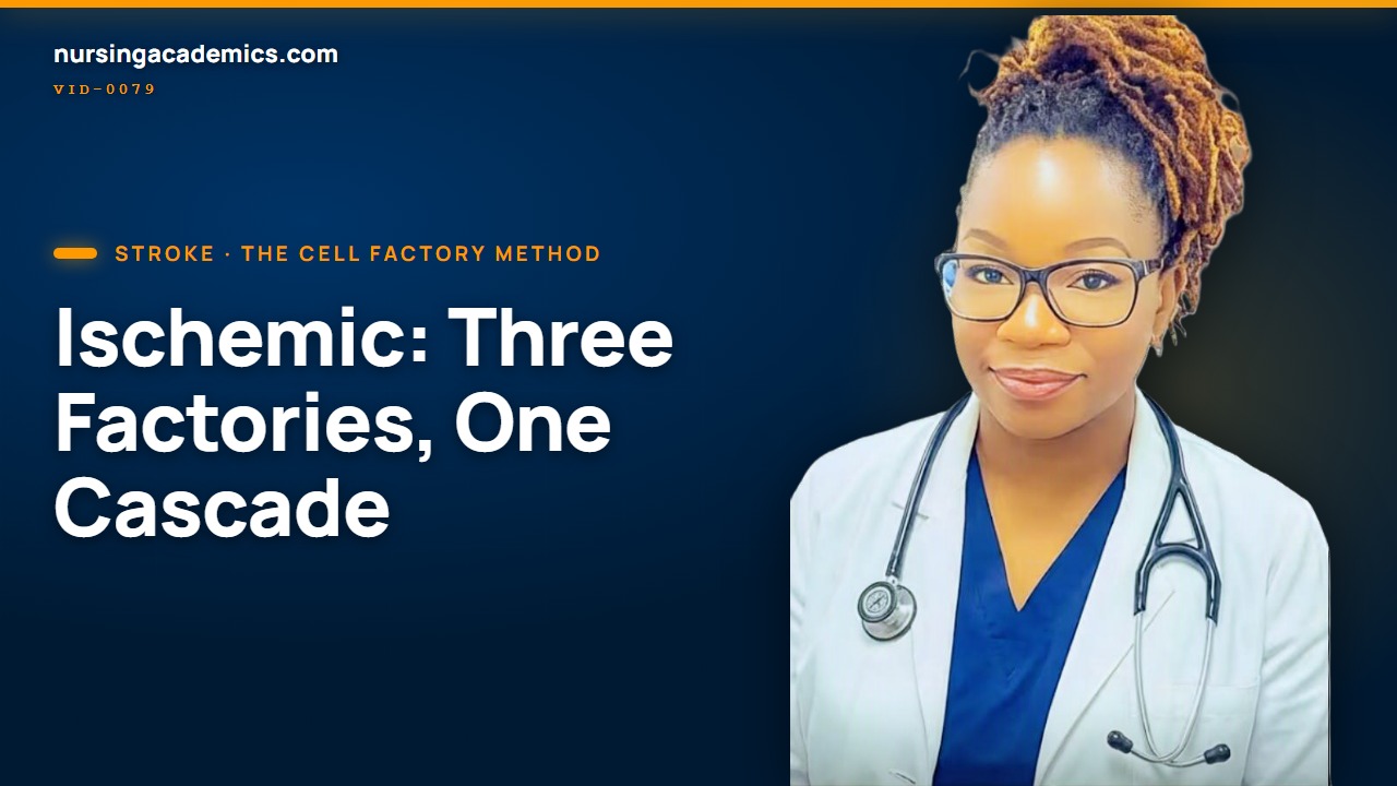 Ischemic: Three Factories, One Cascade