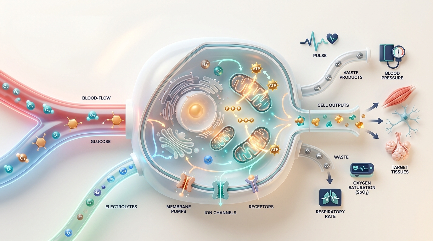 Foundations learning path showing perfusion inputs, cell factory function, and nursing judgment